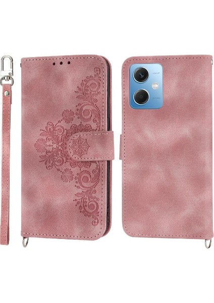 Xiaomi Redmi Note 12 4g Çiçek 5 Kart Yuvası Tutucu Standı Kadın Erkek Gül Manyetik Cüzdan Kapaklı Koruyucu Telefon Kılıfı (Yurt Dışından)