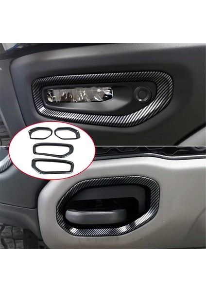 Dodge Ram 1500 Trx 2021-2023 Araba Ön Sis Lambası Kapağı Trim Aksesuarları Abs Karbon Fiber 4 Adet (Yurt Dışından) fiyatları