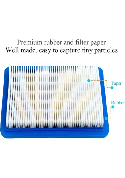5 Parçalı Hava Filtresi Briggs ve Stratton 491588S399959 491588 Serisi Hava Filtrelerine Uygundur. (Yurt Dışından) modelleri