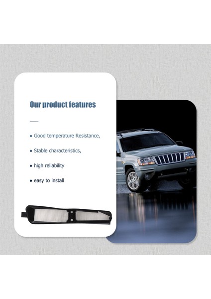 Kabin Hava Muhafazası ve Filtre Kiti 82208300 Jeep Grand Cherokee 1999-2010 Için Uygundur (Yurt Dışından) modelleri