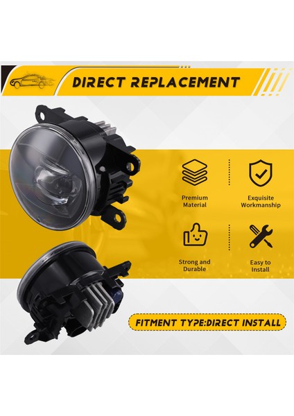 Ford Mustang Gt 2015 - 2017 LED Sis Lambası Sol = Sağ Beyaz Işık FR3B-15K201-AC (Yurt Dışından) indirimleri