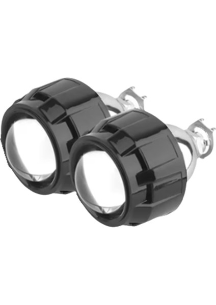 2,5 Inç Araba Farı H1 Xenon Lamba Evrensel Araba LED Farı Uzun ve Kısa Far Siyah Lhd (Yurt Dışından)