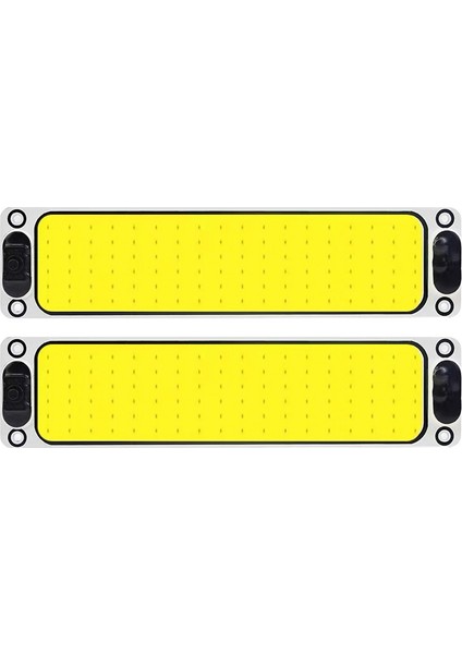 2 Adet Beyaz Cob 108 LED 12V 24V Çatı Tavan Iç Kablolu Lamba Paneli Kubbe Lambası Oto Araç Iç Okuma Plaka Lambası (Yurt Dışından)