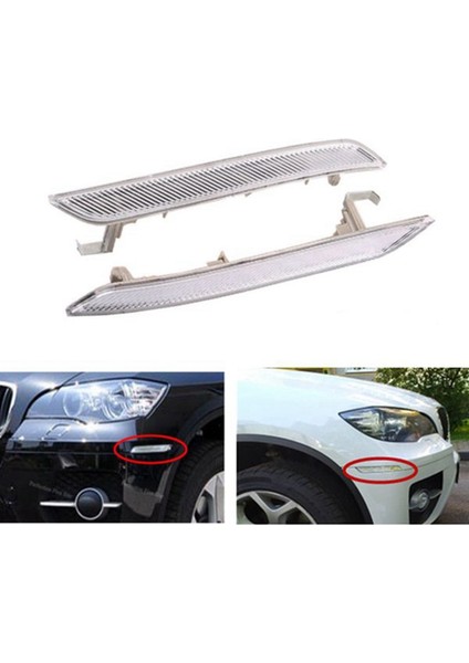 Sol Taraf Şeffaf Beyaz Yan Işaret Reflektörü 63147187087 -Bmw X6 E71 E72 2008-2014 (Yurt Dışından) modelleri