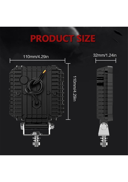 Inç Araba LED Çalışma Işığı Strobe Far Beyaz Sarı Offroad Sürüş Işığı Spot Işığı Kamyon, Suv, Tekne (Yurt Dışından) indirimleri