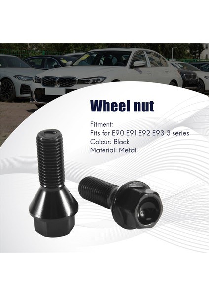 Bmw E30 E36 E46 E60 E90 Için 4 Adet Siyah Tekerlek Cıvatası Somunu 36136781150 (Yurt Dışından) indirimleri