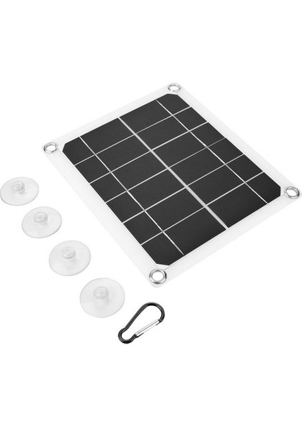 Çift USB 5V 2A Girişli 10W Taşınabilir Güneş Paneli, Araba, Telefon Şarjı ve Açık Hava Kampı Için Güneş Pili Kartı (Yurt Dışından)