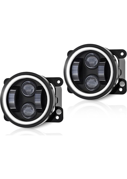 Inç Angel Eyes LED Sis Lambası Araç Ön Sis Lambası Yedek Otomatik Lamba Drl Sürüş Sis Lambası Offroad 4x4 Için (Yurt Dışından) fiyatları