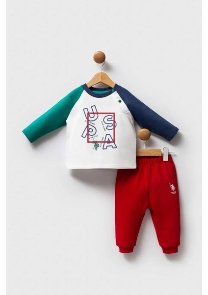 Erkek Bebek 2'li Takım Beyaz -Yeşil modelleri