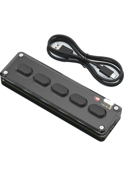 5 Tuşlu Özel Tuş Takımı Makro Programlanabilir Bluetooth Uyumlu Klavye Kopyala Yapıştır Rgb Düğmeli Oyun Mekanik Klavyesi (Yurt Dışından)