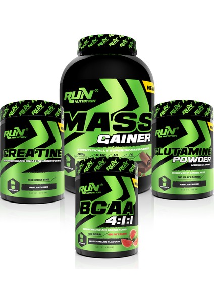 Kilo,Hacim Ve Enerji Paketi(Mass Gainer,Creatine,Glutamine,Bcaa)