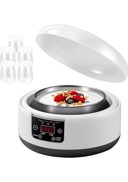 36 Saat Yoğurt Makinesi, 1.2l Otomatik Dijital Yoğurt Makinesi, Sabit Sıcaklıklı LCD Ekran ve Ab Fişi (Yurt Dışından)