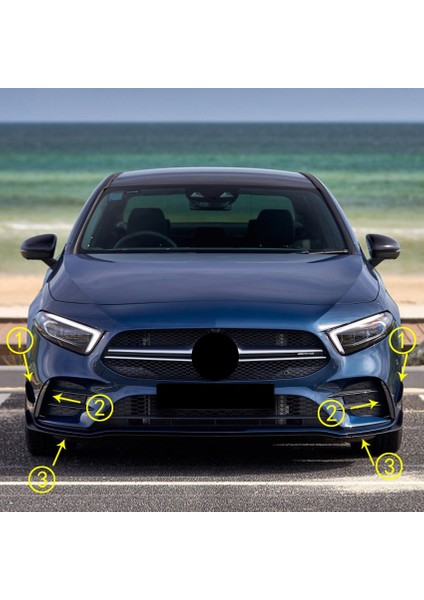 Mercedes-Benz A Sınıfı W177 A180 A200 A220 A250 Amg 2019+ Için 4x Ön Tampon Ayırıcı Spoiler Canardr Dudak Havalandırma Menfezi Kaplaması (Yurt Dışından) modelleri
