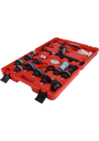 18 Parça Evrensel Radyatör Basınç Test Kiti, Soğutma Sistemi Için Soğutma Suyu Basınç Test Kiti ve Soğutma Suyu Vakum Dolum Kiti (Yurt Dışından) modelleri