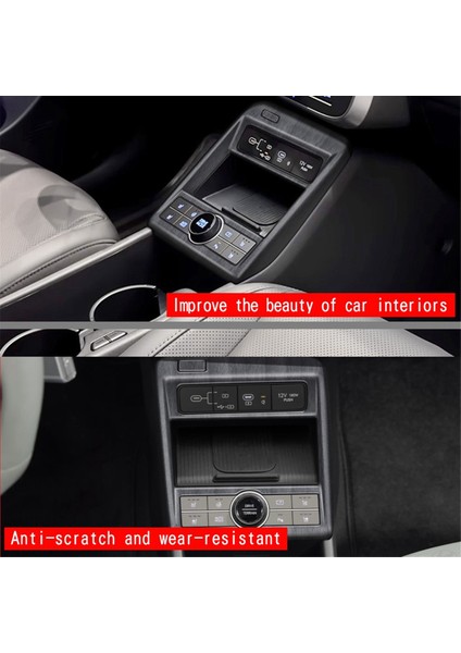 Hyundai Kona 2024+ Araç Iç Aksesuarları Ahşap Desenli Araç Orta Konsol Vites Paneli Kapağı Döşemesi (Yurt Dışından) fiyatları