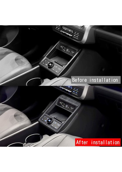 Hyundai Kona 2024+ Araç Iç Aksesuarları Ahşap Desenli Araç Orta Konsol Vites Paneli Kapağı Döşemesi (Yurt Dışından) indirimleri