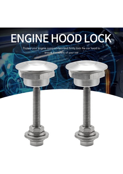 4x Hızlı Çıkarma Itmeli Kaput Mandalı Düğmesi Araba Pimli Kaput Kilidi Tampon Klipsi Mandalları Gümüş (Yurt Dışından) fiyatları