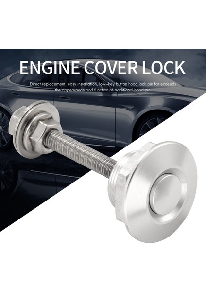 4x Hızlı Çıkarma Itmeli Kaput Mandalı Düğmesi Araba Pimli Kaput Kilidi Tampon Klipsi Mandalları Gümüş (Yurt Dışından) modelleri