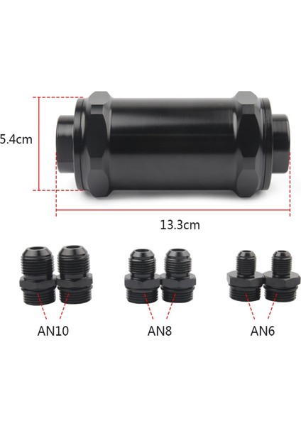 Araba Modifikasyonu 54MM Benzin Filtresi An6 / An8 / AN10 Sıralı Yakıt Filtresi E85 Etanol 100 Mikron Paslanmaz Çelik (Yurt Dışından) fiyatları