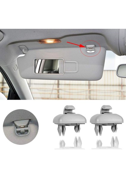 1 Adet Araba Güneşlik Tutucu Kancası 8U0857562A Araba Klipsleri Vidaları Bağlantı Elemanı - Audi A3 A6 C5 A4L A6 Q5 Q3 A5 Braket Gri (Yurt Dışından) fiyatları