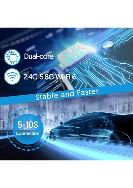 Wifi6 Desteği Yeni Adaptör Carplay Android Auto Box Dongle, Çoğu Araç Usb-A Tak ve Çalıştır Için Kabloludan Kablosuza Uygun (Yurt Dışından) fiyatları