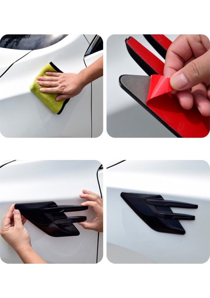 Araba Yan Hava Giriş Kaputu Havalandırma Dekorasyon Araba Yan Havalandırma Kaputu Araba Kişilik Modifikasyonu Dış Dekorasyon Evrensel, B (Yurt Dışından) fırsatları