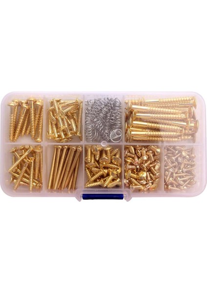 Elektrik Gitar Vida Seti Çok Boyutlu Gitar Metal Tamir Takımı Vidalar ve Yaylar Tamir Bağlantı Elemanları (Yurt Dışından)