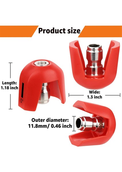 SPX3000 Serisi ve Üniversal Basınçlı Yıkayıcılar Için Tabanlı 5'li Hızlı Bağlantılı Basınçlı Yıkayıcı Nozul Ucu (Yurt Dışından) modelleri