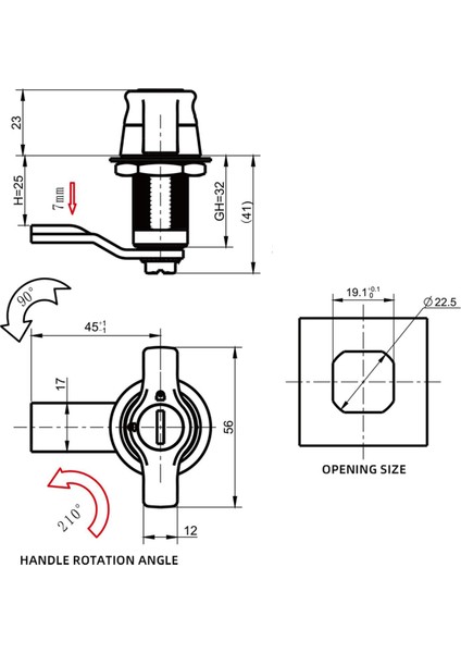 Karavan Kabin Kapısı Kilidi Sıkıştırma Contası Kilidi Bagaj Bölmesi Kapı Kilidi Oval Saplı Döner Römork Karavanı Için (Yurt Dışından)