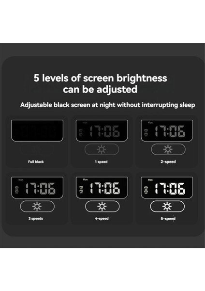 Kablosuz Şarjlı Atmosfer Işığı Saat Alarm Fonksiyonlu Yeni Taşınabilir Bluetooth Hoparlör Çift Hoparlör USB Şarj (Yurt Dışından)