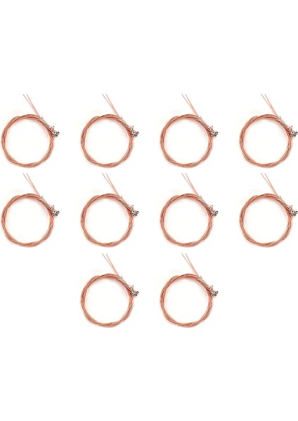 Klasik Gitar ve Ukulele Telleri Için 6'lı Saf Bakır Tel Seti Gitar Parçaları Aksesuarları Kırmızı Bakır Tel (Yurt Dışından)