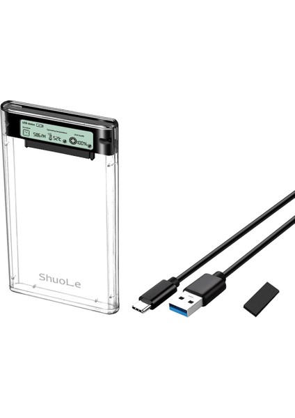 Shuole Usb3.2 Harici HDD Kutusu 5 Gbps 2,5 Inç Sabit Disk Kutusu Tip-C SSD Muhafaza Sata HDD SSD Depolama Kutusu Dizüstü Bilgisayar Için (Yurt Dışından)