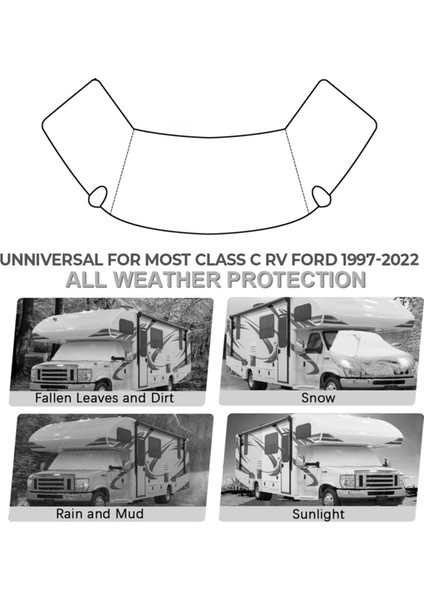 Ford E450 1997-2022 Karavan Karavan Ön Cam Kar Örtüsü Ön Cam Güneşlik (Yurt Dışından) fiyatları