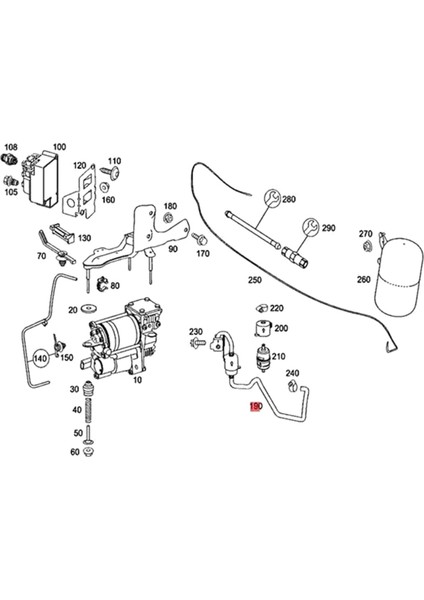 2213200369 Mercedes Benz 221, 211, 220, 219 Hava Süspansiyon Kompresör Filtresi Hava Süperşarj Basınç Yay Filtreleri (Yurt Dışından) fiyatları