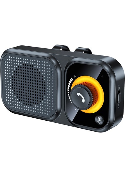 Bluetooth Hoparlör Eller Serbest Araç Güneşlik Klipsi Kablosuz Ses Alıcısı Hoparlör Telefon Yüksek Sesli Müzik Çalar Çift Mikrofon (Yurt Dışından)