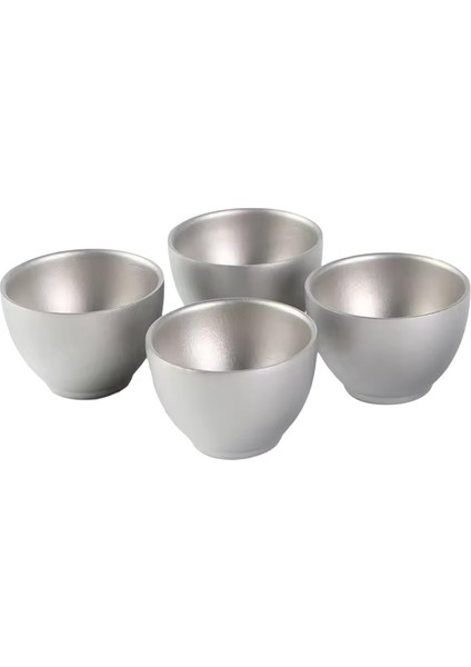 Kamp Titanyum Çay Bardağı Açık Hava Taşınabilir Piknik Tencere Seti Ti Çift Duvarlı Çay Bardağı Yürüyüş Çay Bardağı Aksesuarı 4 Adet (Yurt Dışından)