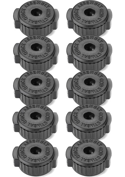 mm Dişli Zil Standları Için 10 Adet Plastik Zil Eşiği, Hızlı Çıkarılabilir Zil Somunu ve Zil Eşiği (Yurt Dışından)