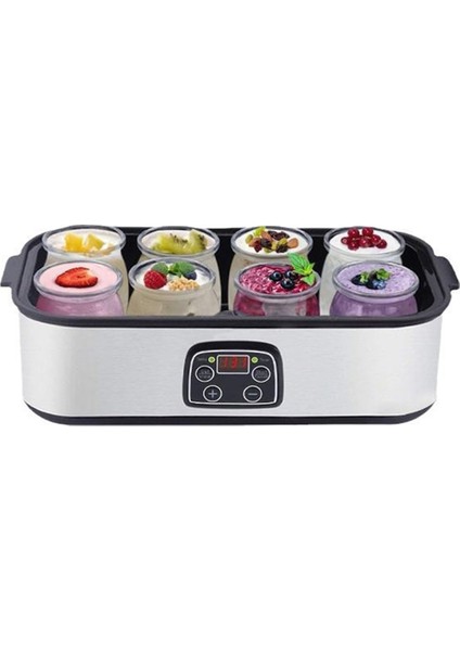 Cam Kavanozlu Otomatik Yoğurt Makinesi Ayarlanabilir Sıcaklık ve Zaman Kontrolüne Sahip Elektrikli Yoğurt Makinesi Ab Fişi (Yurt Dışından)