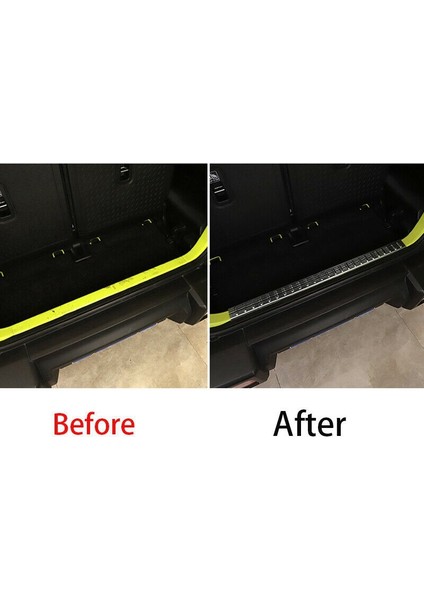 Araba Arka Bagaj Kapağı Bagaj Kapağı Iç Koruma Arka Tampon Itişme Eşik Plakası Suzuki Jimny Için JB64 JB74W 2019 2020 Siyah (Yurt Dışından) modelleri
