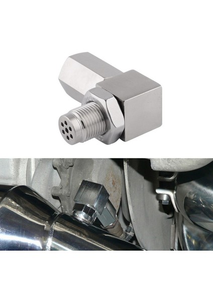 Evrensel O2 Oksijen Sensörü Adaptörü 90° Derece 02 Tapa Uzatma Katalitik Genişletici Spacer M18X1.5 Araba Düzeltme Kontrol Motoru (Yurt Dışından) modelleri