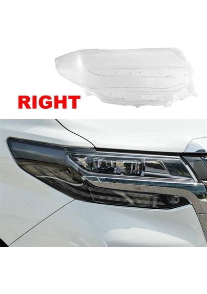 Toyota Alphard 2018-2020 Için Araç Ön Sağ Far Merceği Araç Far Lambası Kapağı Camı Değiştirme Şeffaf Lamba Otomatik (Yurt Dışından)