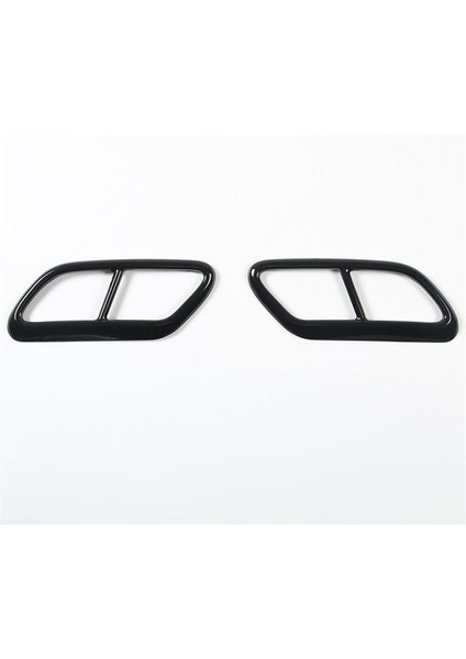 Siyah Paslanmaz Çelik Boru Boğaz Egzoz Çıkışları Kuyruk Çerçeve Ayar Kapağı Volvo S60 2020 S90 V90 2016-2019 Aksesuarları (Yurt Dışından)