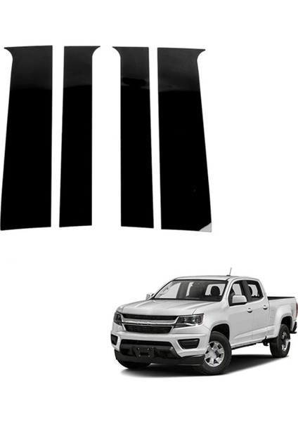 Chevrolet Colorado / Gmc Canyon Crew Cab 2015-2022 Kapı Döşeme Kapağı Çıkartma Çıkartmaları Için Araba Pencere Direk Direkleri (Yurt Dışından) indirimleri