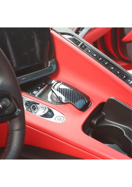 Chevrolet Corvette C8 2020-2023 Araç Vites Paneli Kapağı Trim Aksesuarları Abs Karbon Fiber (Yurt Dışından) indirimleri