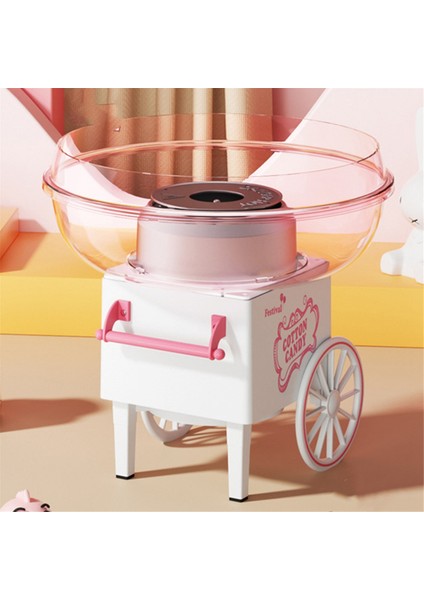 Pamuk Şeker Makinesi, Çocuklar Için Şeker Kepçeli Mini Pamuk Şeker Yapma Makinesi, Kullanımı Kolay ve Güvenli, Pembe Vintage Ab Fişi (Yurt Dışından)