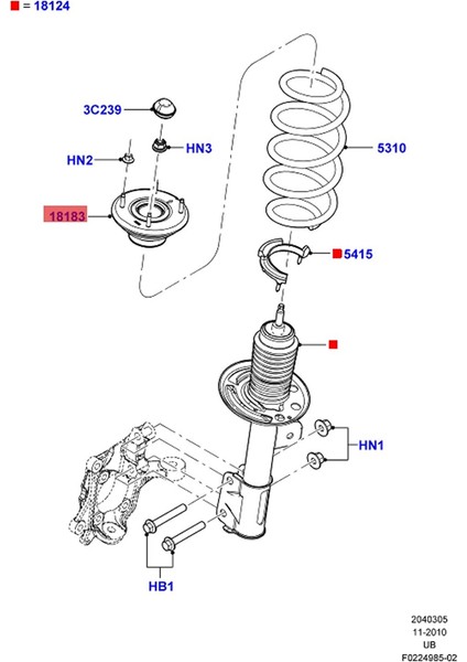 FB5Z-18183-A Ford Explorer Flex Police Taurus Lincoln Mks Mkt 2013-2019 Için Araç Ön Süspansiyon Destek Bağlantısı FB5Z18183A (Yurt Dışından) fiyatları