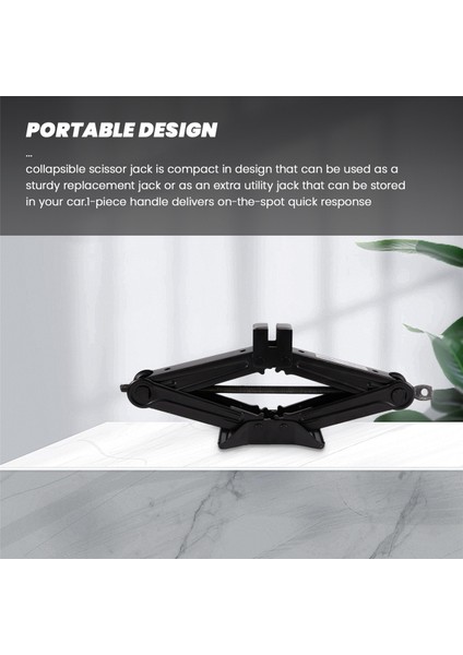 2 Ton (4000 Lbs) Kapasiteli Makaslı Araç Krikosu Saplı Taşınabilir Çelik Lastikli Kriko Sedanlar, Kupalar, Suv'lar Büyük Boy Taban Krikosu (Yurt Dışından) fırsatları