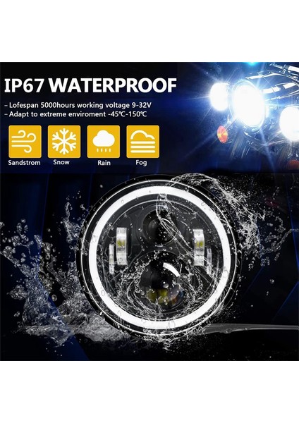 Inç 100W Araba LED Farları Drl Dönüş Sinyali Işığı LED Halo Halkası Melek Gözü Işıkları Jk Tj Lj Cj H1 H2 Için (Yurt Dışından) modelleri