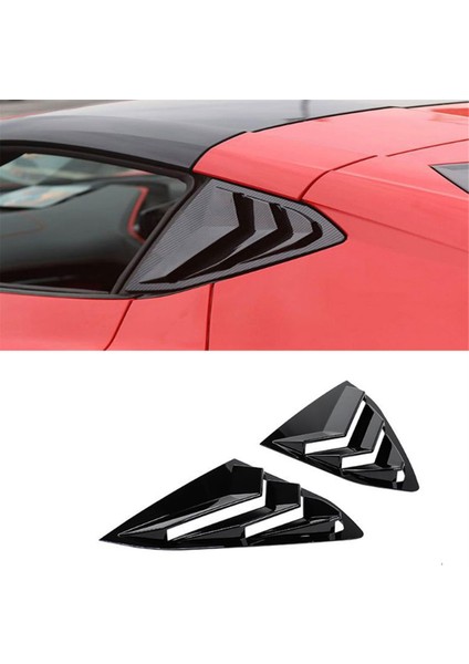 Chevrolet Corvette C8 2020-2023 Araba Arka Üçgen Pencere Panjurları Üçgen Güneşlik Modifiye Siyah (Yurt Dışından) fırsatları