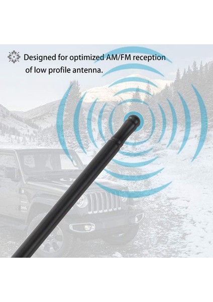 Wrangler Için Radyo Anteni Jeep Wrangler Jk Jku Jl Jlu 2007-2020 (7 Inç) Için Esnek Metal Araba Radyo Anteni (Yurt Dışından) fırsatları